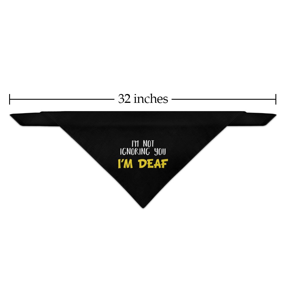 GRAPHICS & MORE I'm Not Ignoring You I'm Deaf Dog Pet Bandana - Black