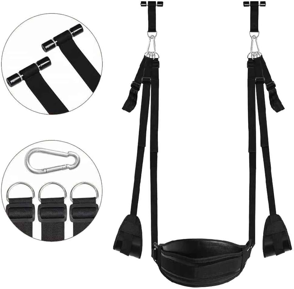 Pure Romance Toys Door Swing Frequent Flyer Door Mounted Position Support Over The Door Swing for Adults Couples Accessories for Bedroom Sex Furniture Slingshot Swing for Adults Doorway Sweatshirt