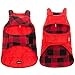 SCENEREAL Dog Winter Coat Christmas Reversible Jacket Warm Cold Weather Coats Windproof Waterproof Buffalo Plaid Vest Clothes for Small Medium Large Dogs Pets