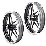 2.50-10 Front & Rear Tire Rim Hub Wheels Assembly, Aluminum Wheel Tire Rim Hub for 2 Stroke 49-50CC Electric Scooters, E-Bike, Mini Pocket Bike, Mini Pit Dirt Bike