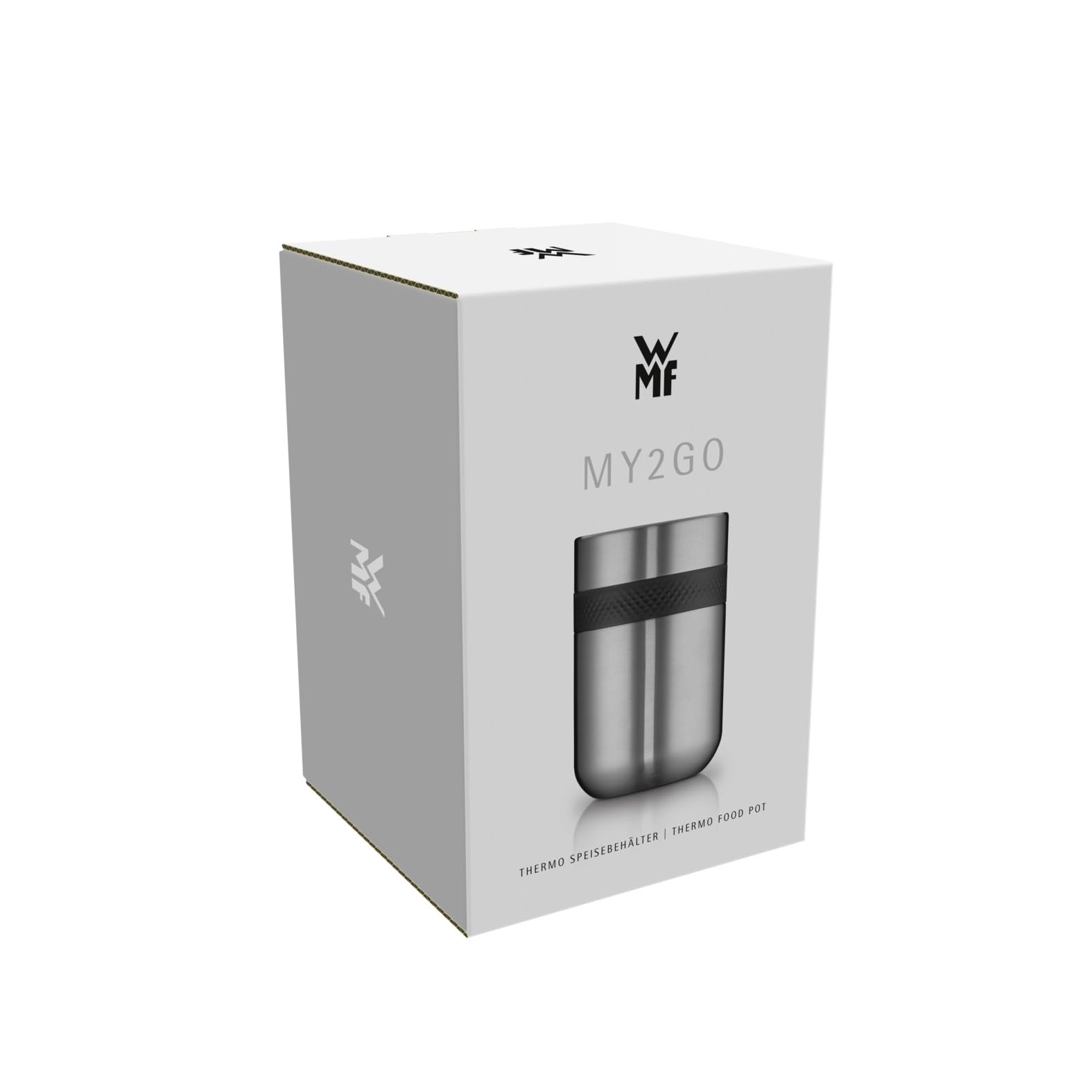WMF My2Go Termiczny Pojemnik Na Żywność 300 ml, Izolacyjny i Dodatkowy 200 ml, Przyjazny Dla Środowiska, Stal Nierdzewna Cromargan, Matowana, Do Mycia W Zmywarce