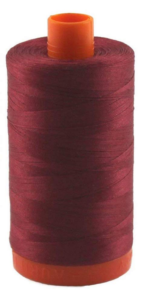 Aurifil Red Thread 1103 Burgundy Cotton Mako 50Wt Large Spool 1300M