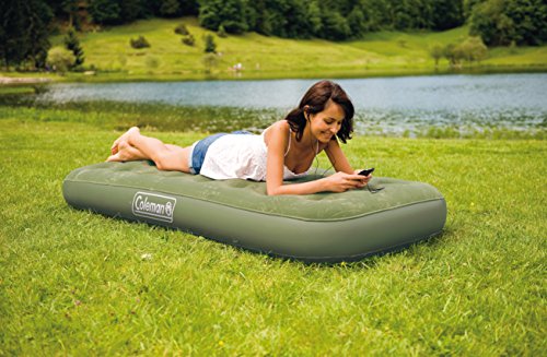 Coleman Airbed Maxi Comfort Bed Single, Camping Mat, Flocked Air Bed, Inflatable Air Mattress, Blow Up Bed For Indoor And Outdoor Use, 198 X 82 X 22 Cm, Supports Max. 148 Kg #TOP2