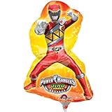 Anagram POWER RANGERS DINO CHARGE MINI SHAPE Balloon, Red, 1 Count, 5 inches x 8 inches x 0.12 inches, Children (Unisex)