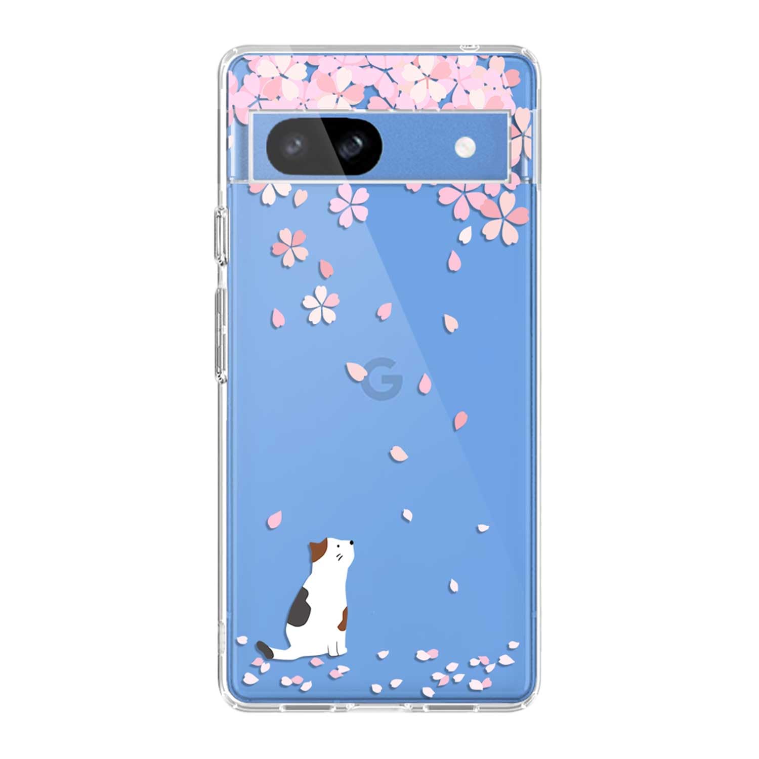 EASSGU TPU Silicone Custodia per Google Pixel 8a (6.1 Inches), Cover Protettiva in Silicone TPU Motivo Dipinto Trasparente - Gatto 2
