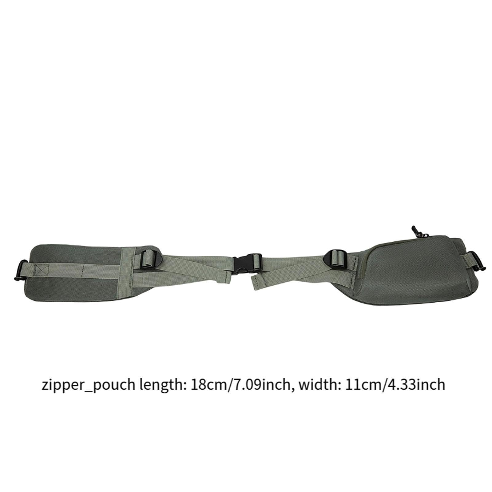 Waist Pack Ergonomico per Corsa con Design Curvo Cintura Regolabile per Uomo Donna Sportivo in Nylon Leggero Porta Telefono per attività, Verde