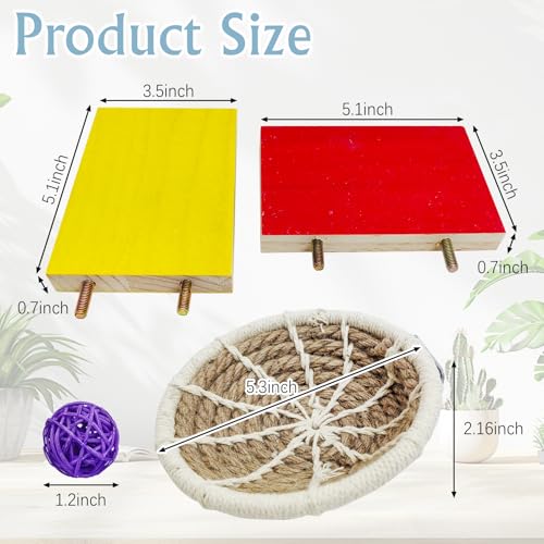 Image of Hamiledyi Bird Breeding Nest, Handmade Hemp Rope Bird Cage House, Bed with Natural Coconut Fiber Parakeet Nest Hatch House for Cockatiel Canary Lovebird Finch and Other Small Birds