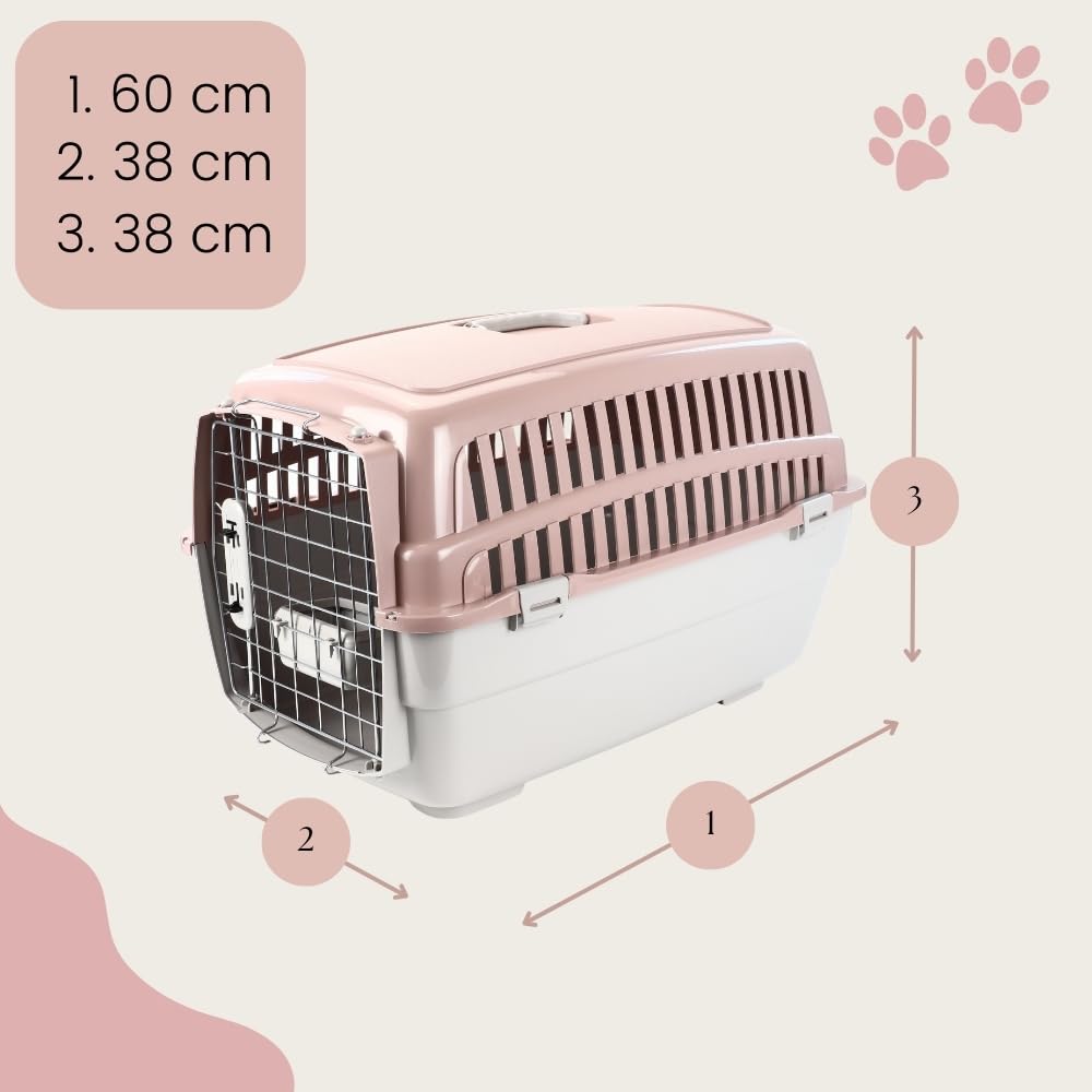 2er Set Transportbox IATA Flugbox Flugzeug Hundebox Hunde Transportbox Hund für 2 Tiertransportbox Hundetransportbox Gr. L