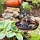 Vogeltränke Stehend Metall, 30 x 80 cm Vogelbad Garten Stehend mit Metallpfahl Vogelbecken, Wassertränke für Vögel Retro Frostsicher Winterfest Vogeltränke für Vögel Draußen Garten Hof Rasen (Retro)