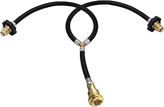 MOFLAME Y-Splitter Propane Tank Converter Adapter Hose,Conversion 5lb-100lb Lp 2 Way Tanks Hook Up to Camping Grill Stove,...