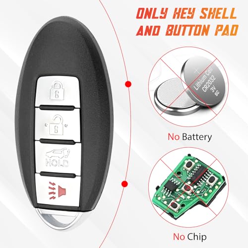 Coque de clé compatible Rogue 2014 à 2016 : boîtier haute résistance S180144310