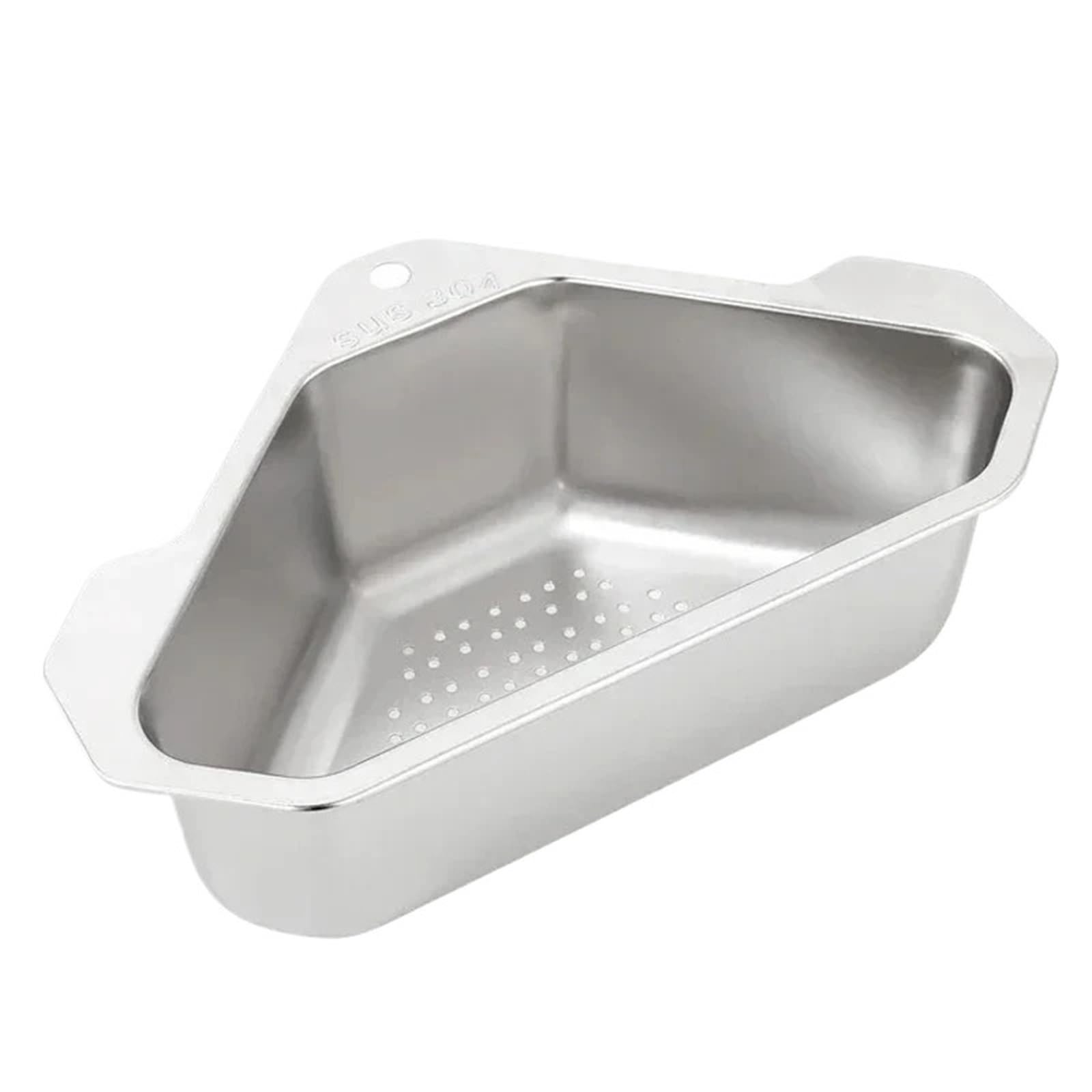 Filtro de Fregadero Cocina Acero Inoxidable, Cesta Drenaje Triangular, escurridor Frutas y Verduras, Estante Almacenamiento, Barra con Ventosa, 2 uds para Cocina,Frutas