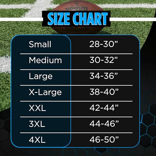 Sports Unlimited Omaha 7 Pad Integrated Adult Football Girdle for Men, Football Girdles with Pads