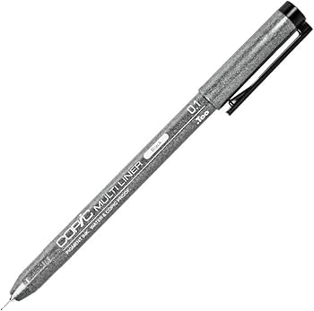 Amazon.co.jp: コピック マルチライナー【ブラック】 0.1mm 11780010