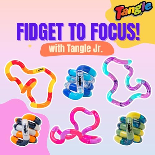 Tangle Jr Classic 6-Pack - Tangle Fidget Sensory Toys - Twisty Fidget Pack for Kids and Adults - Fidget Toy for School - Gift for Teens and Adults image 12