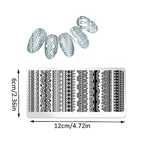 4PCS Timbro Immagine Nail Art, Modelli di Timbri