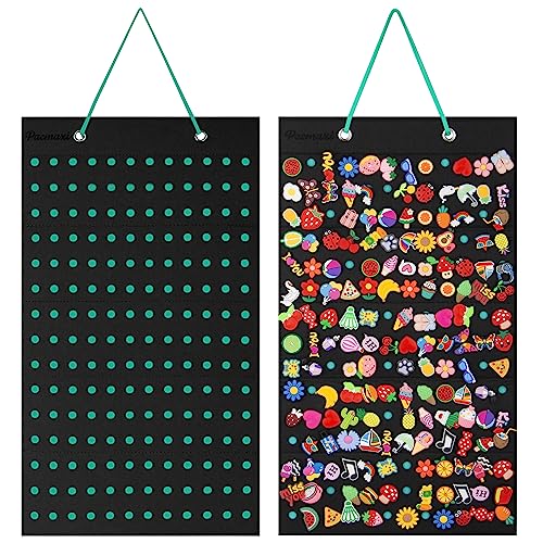 PACMAXI Shoe Organizer, Hanging Shoe Charm Holder with 188 Holes, Portable Display Stand, Wall Mounted Holder