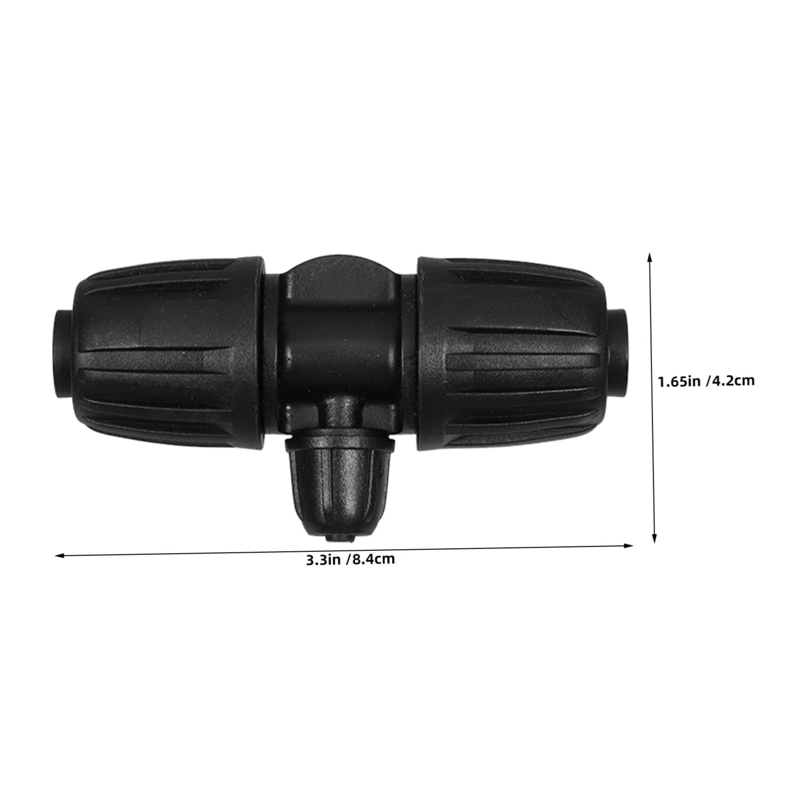 GALPADA 30 Pezzi Connettore per Irrigazione Agricola 3 Vie Design Antigoccia in Pp Nero, Compatibile Tubi da 1/2 a 1/4 Pollici, per Irrigazione da Giardino All'aperto