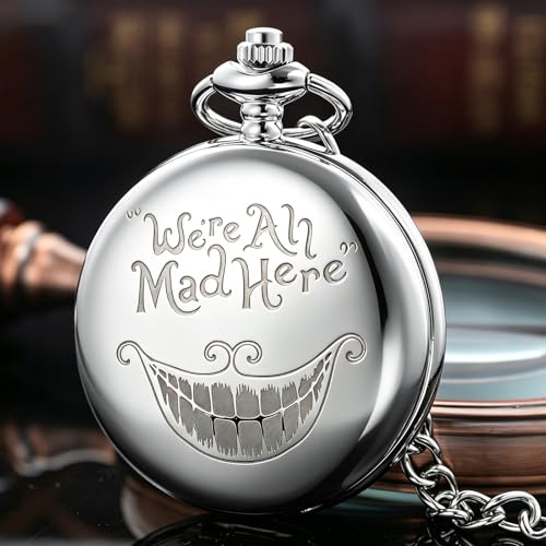 Image of Smooth Pocket Watch Alloy Steel Quartz Roman /Arabic Numerals with 37cm Chain for Father's Day Xmas Best Gifts