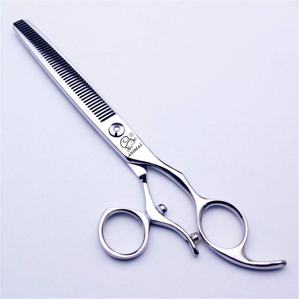 Dog Grooming Forbici, Professional 7.0 Pollici Assottigliamento Cesoie Dell'animale Domestico dell'Acciaio Inossidabile Forbici dei Capelli,V Tooth Shears