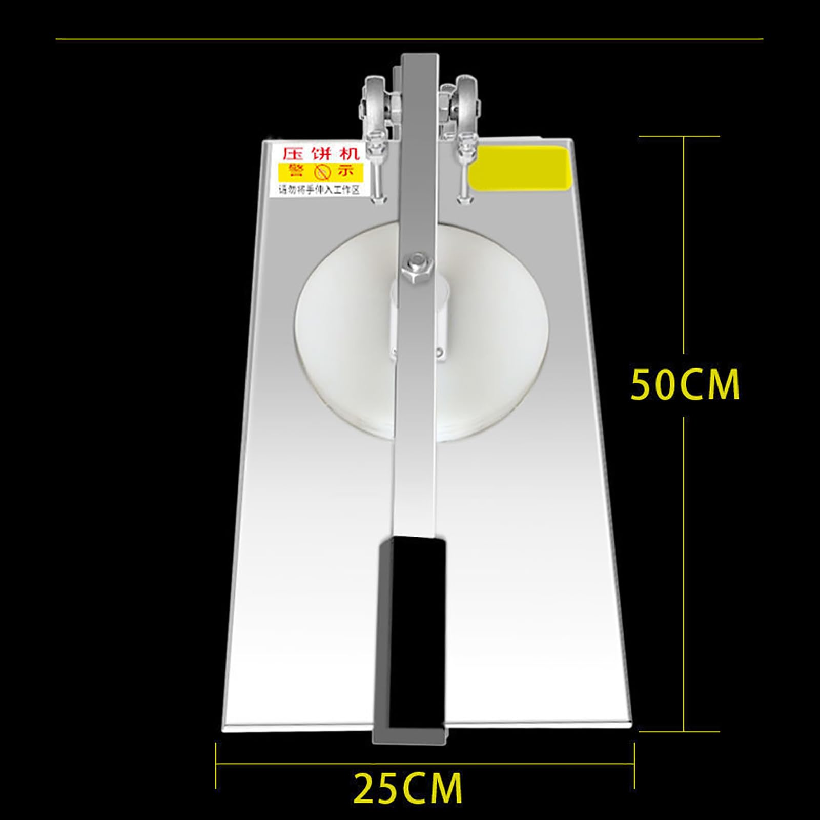 Pressa per Torta Pressata a Mano, Pressa per Pasta per Pizza in Acciaio Inossidabile da 24 Cm, Lo Spessore Dell'impasto È Regolabile, Migliora L'efficienza E Risparmia Manodopera