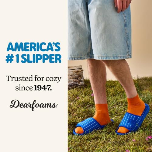 Image of Dearfoams Men's Adjustable Indoor /Outdoor Memory Foam Machine Washable Summer Slide Slipper