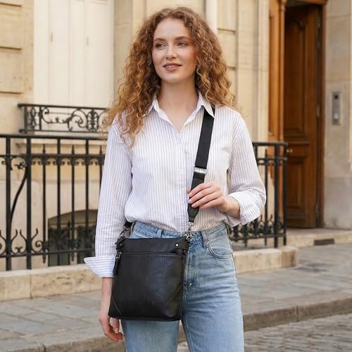 Image of TANTOMI Crossbody Bags for Women, PU Leather Hobo Purse Shoulder Handbags | Adjustable Wide Strap, Multi Pockets, Roomy, Lightweight, Versatile for Everyday or Travel