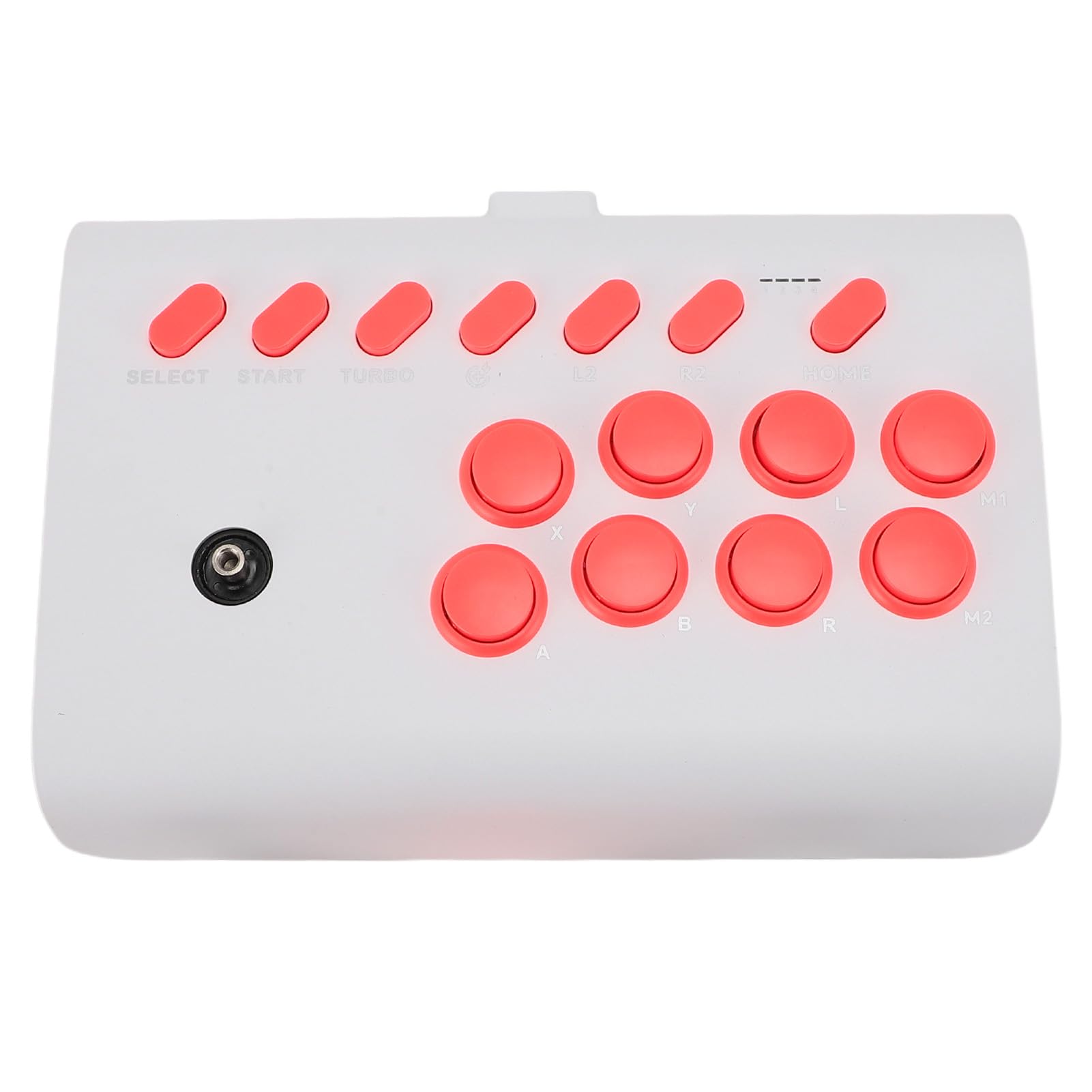 Cuifati Joystick Fight Stick con Bluetooth e Macro, Controller di Gioco di Combattimento Wireless per IOS PC Steam Deck, Batteria 10H (WHITE)