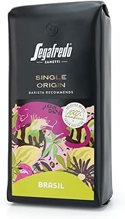 Segafredo Zanetti Coffee Beans Single Origin Brasil 100 Percent Arabica - 1Kg Pack - Barista Recommends - Selected Roasted Coffee Beans, Hints of dried Fruit with Nuts and Chocolate