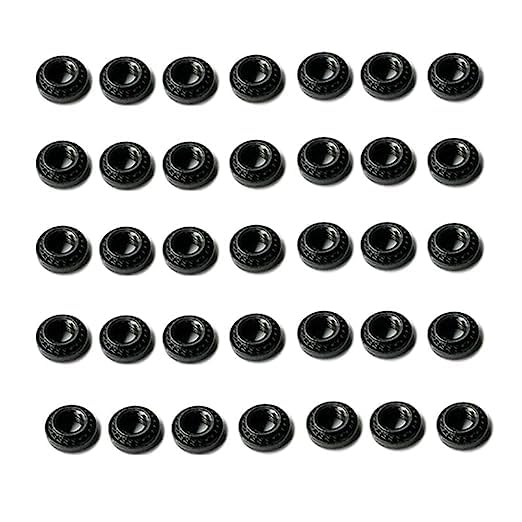 100Pcs M5 Black Stainless Steel Press nut for FPV Frame rc Cars pressnut (M5, Black,100)