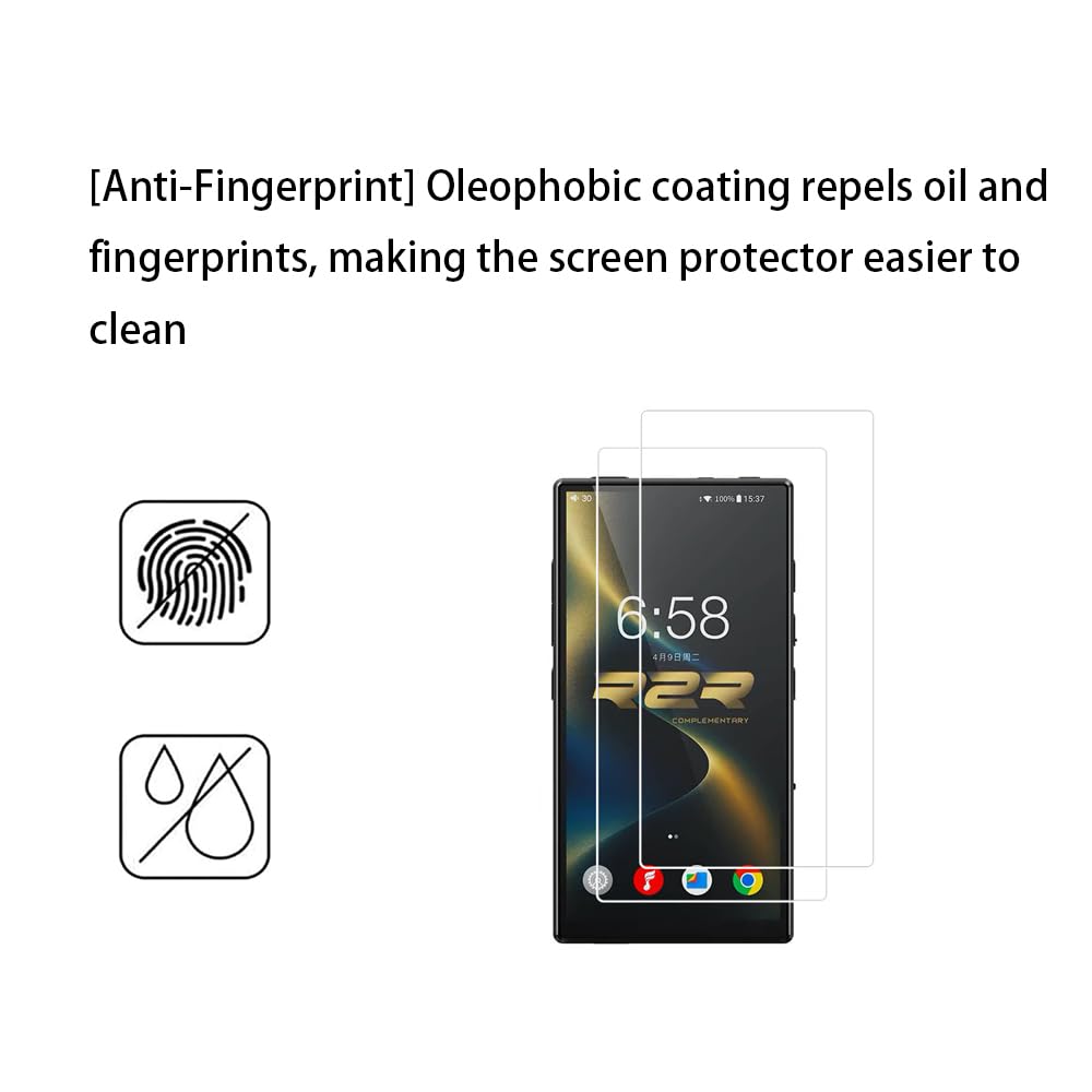 Lot de 2 films protecteurs d'écran en verre trempé pour FIIO M33 R2R, dureté 9H