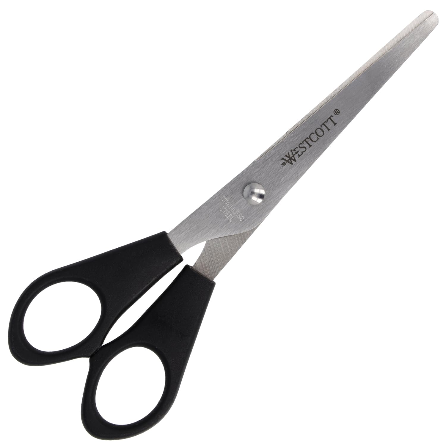 Westcott Black Lefty Scissors - 6” Plastic Handle, Extra-Sharp Stainless Steel Blade - Paper, Household & Craft Scissors