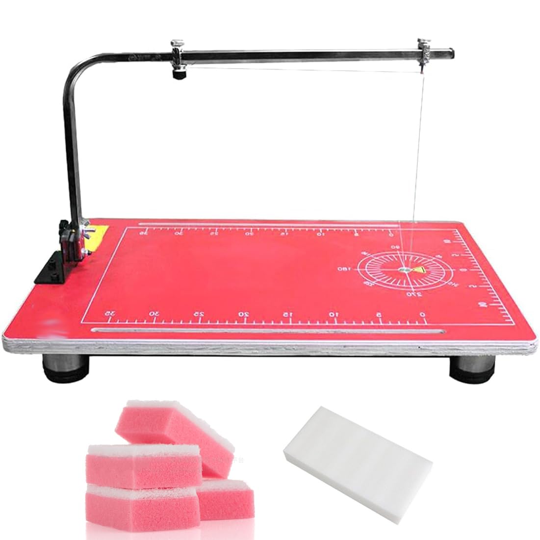 XNXYSMKJ Electric Foam Cutter, Thermal Cutting Machine for Styrofoam, Sponge, EPE, Adjustable Temperature 0-300℃, w/38x58cm Table for Craft and Projects