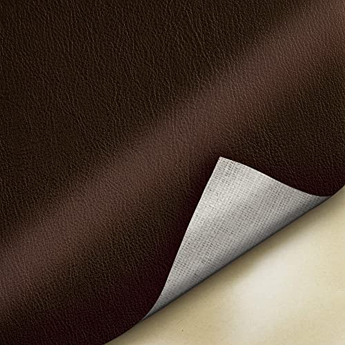 Parche de Cuero, RIXOW 40x300cm Pegatinas de Cuero Autoadhesivas Parche, Reparación de Cuero Simulación de Piel para Sofá, Asiento de Coche, Muebles, Rasgaduras, Manchas, Marron Oscuro Cover