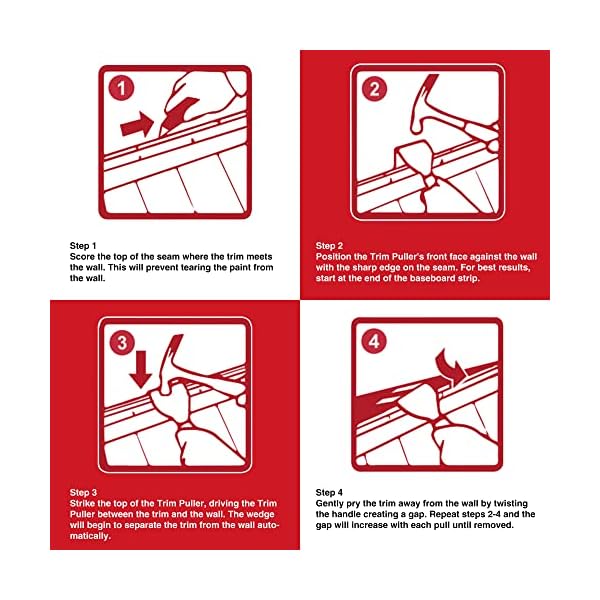 Goldblatt G02807 Trim Puller, Removal Multi-Tool for Commercial Work, Baseboard, Molding, Siding and Flooring Removal, Remodeling,40m - Image 7