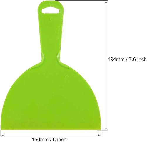 Miniatura 2 de uxcell Raspador de masilla 6 "plástico flexible masilla cuchillos desechables esparcidor para pegar paneles de yeso pintura de pared verde 3 piezas