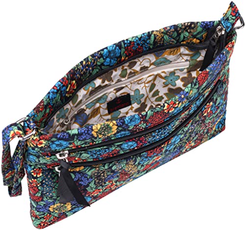 Brentano Cotton quilted Multi-zipper crossbody purse3