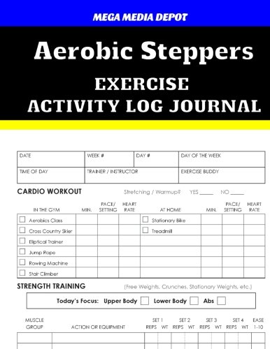 Preisvergleich Produktbild Aerobic Steppers Exercise Activity Log Journal