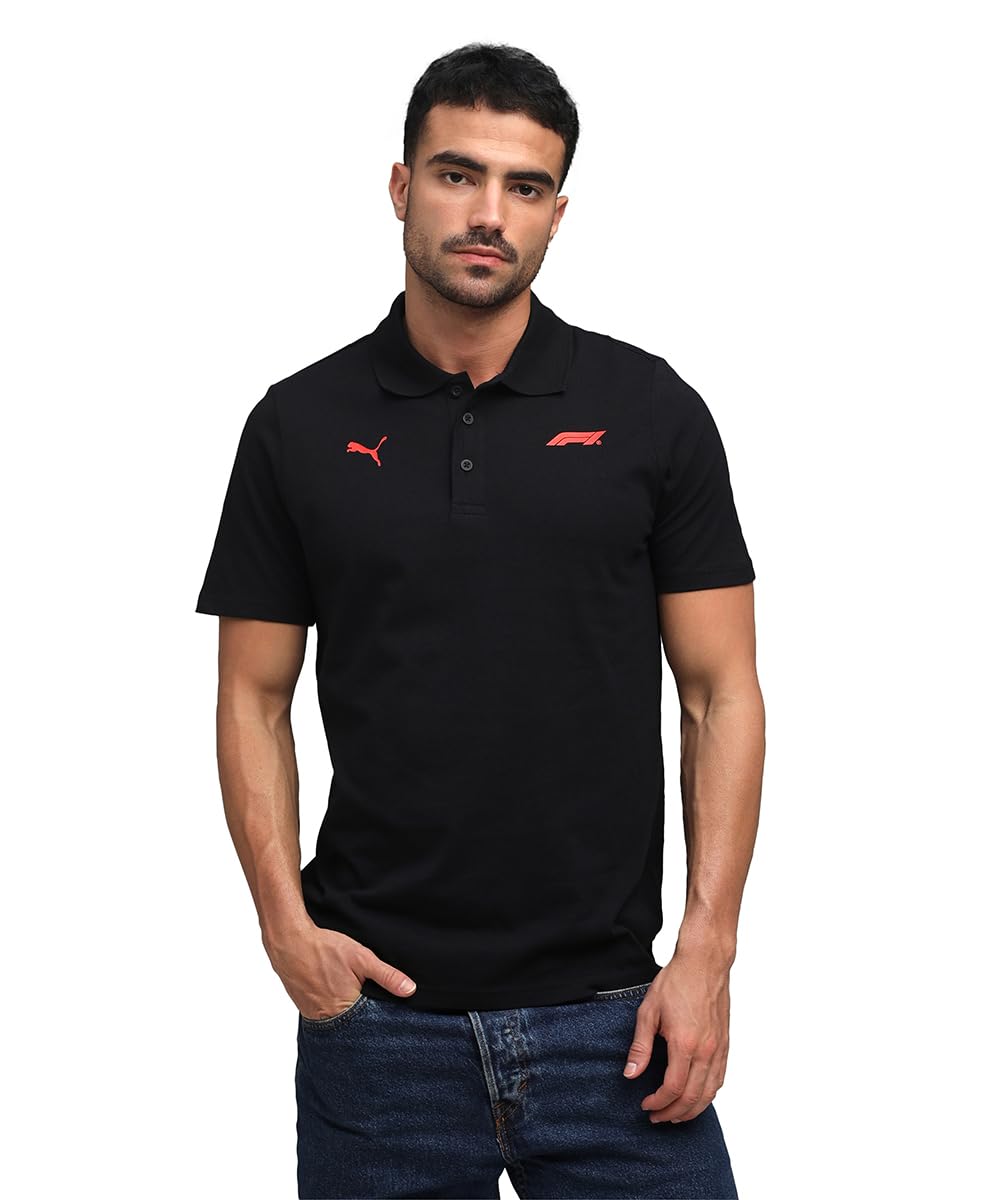 Puma Men's F1 ESS Logo Polo 180g, Puma Black, S