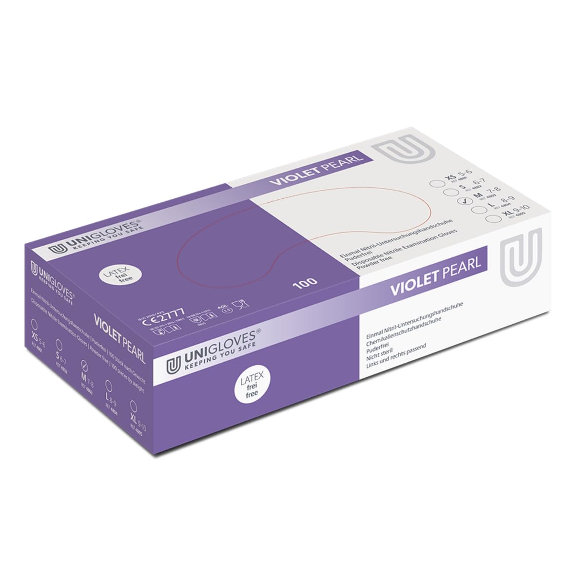 Guanti Monouso Viola Nitrile - 100 pz | Trucco permanente, dermopigmentazione e microblading - Biotek