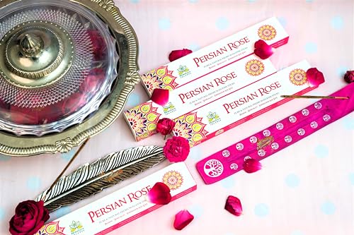 Image of Himalaya Premium Incense Sticks for Everyday Use | Aroma Fragrance Sticks|Pooja Room Items for Home & Prayers | Freshness Positive Energy (Persian Rose) (Pack of 12, Each of 15 GM)