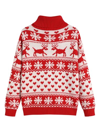 Image of ZAFUL Flower Crochet Turtleneck Sweater for Women Pullover Puff Long Sleeve Boho Knit Sweaters Trendy Knitwear Tops