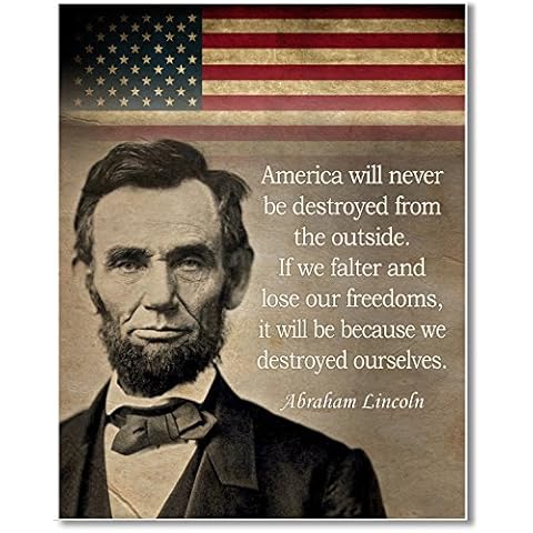 Gabby's Choice Abraham Lincoln Art print quote - 11 x 14 Unframed Wall Art Print - Great historic quote Cover