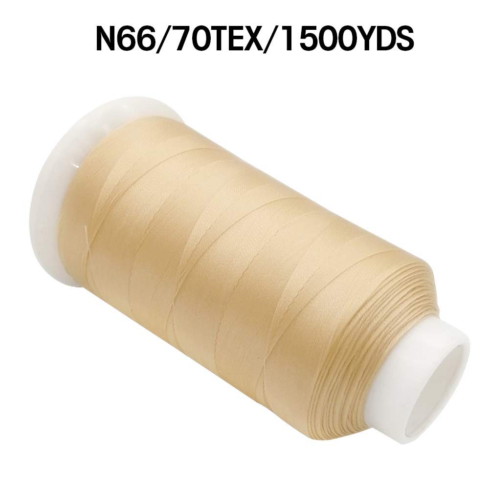 Desirable Life - Hilo de nailon para costura, piel, tela vaquera, resistente, N66 1500 yardas, tamaño 69 T70
