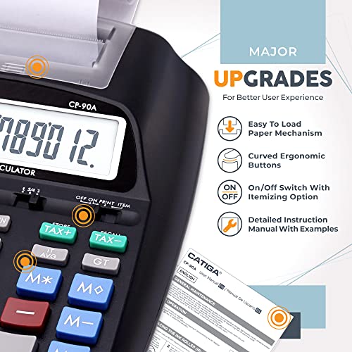 Catiga CP New & Upgraded 2024 Printing Calculator Adding Machine 10 Key thumb #1