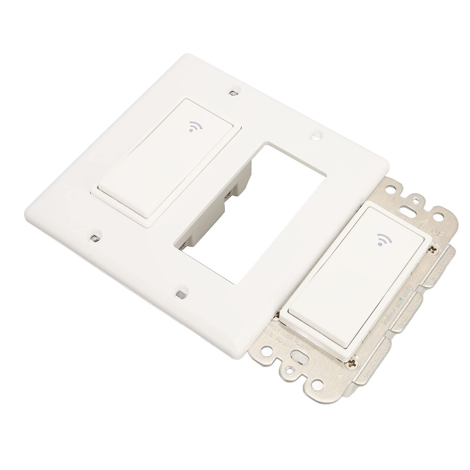 Smart Light Switch Kit 2 Gang Wireless Remote Control for Home