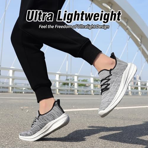 Image of VAMJAM Men's Running Shoes Slip On Walking Shoes Non Slip Lightweight Workout Breathable Gym Sneakers Fashion Mesh Sneakers