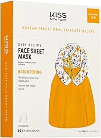 Máscara Facial de Algodão Coreana - Kiss New York - Iluminadora