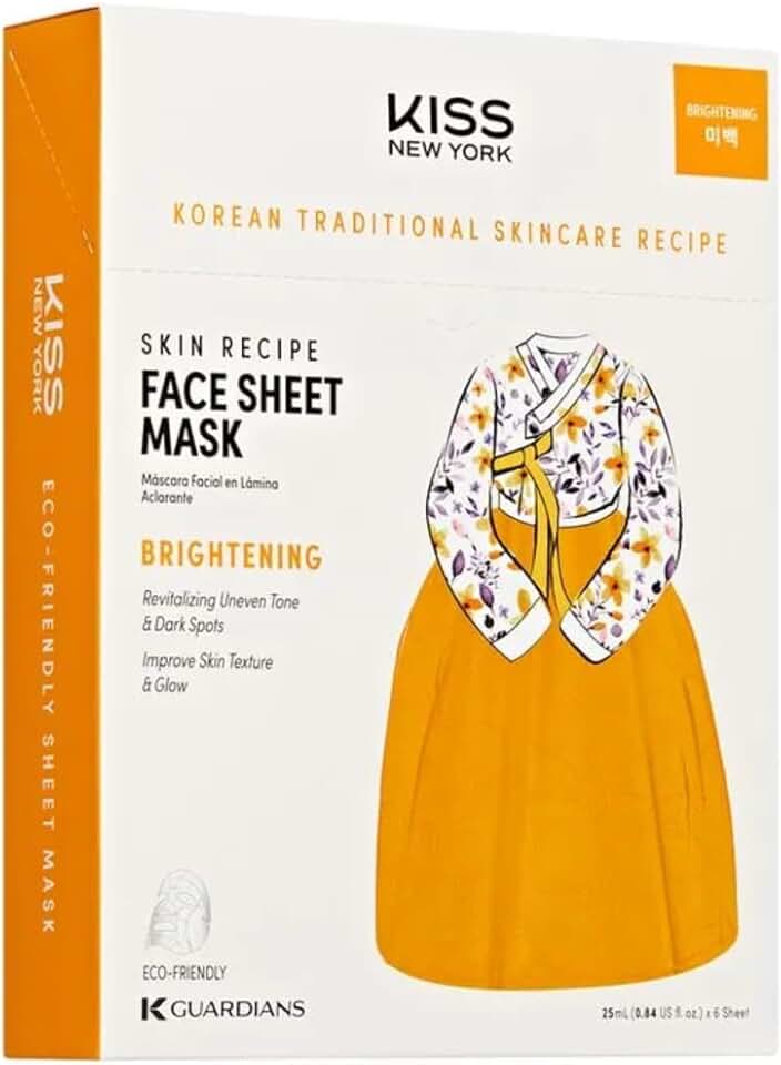 Máscara Facial de Algodão Coreana - Kiss New York - Iluminadora