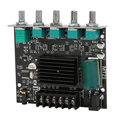 Goshyda Scheda Amplificatore Stereo Digitale, ZK‑MT21 Bluetooth 2.1 Canali CC 12‑24 V, Modulo Amplificatore di Potenza HiFi Fai-da-Te, per Altoparlanti 15‑100 W 4‑8 Ω